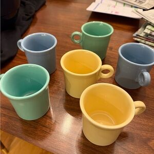 Fiestaware Mug Collection in Aqua, Sunflower, and Cobalt